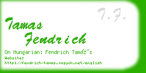 tamas fendrich business card